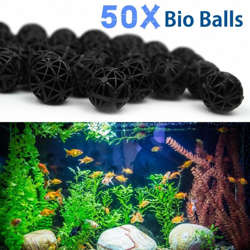 Marine Fish Tank - 50 Peças de Bolas de Filtro