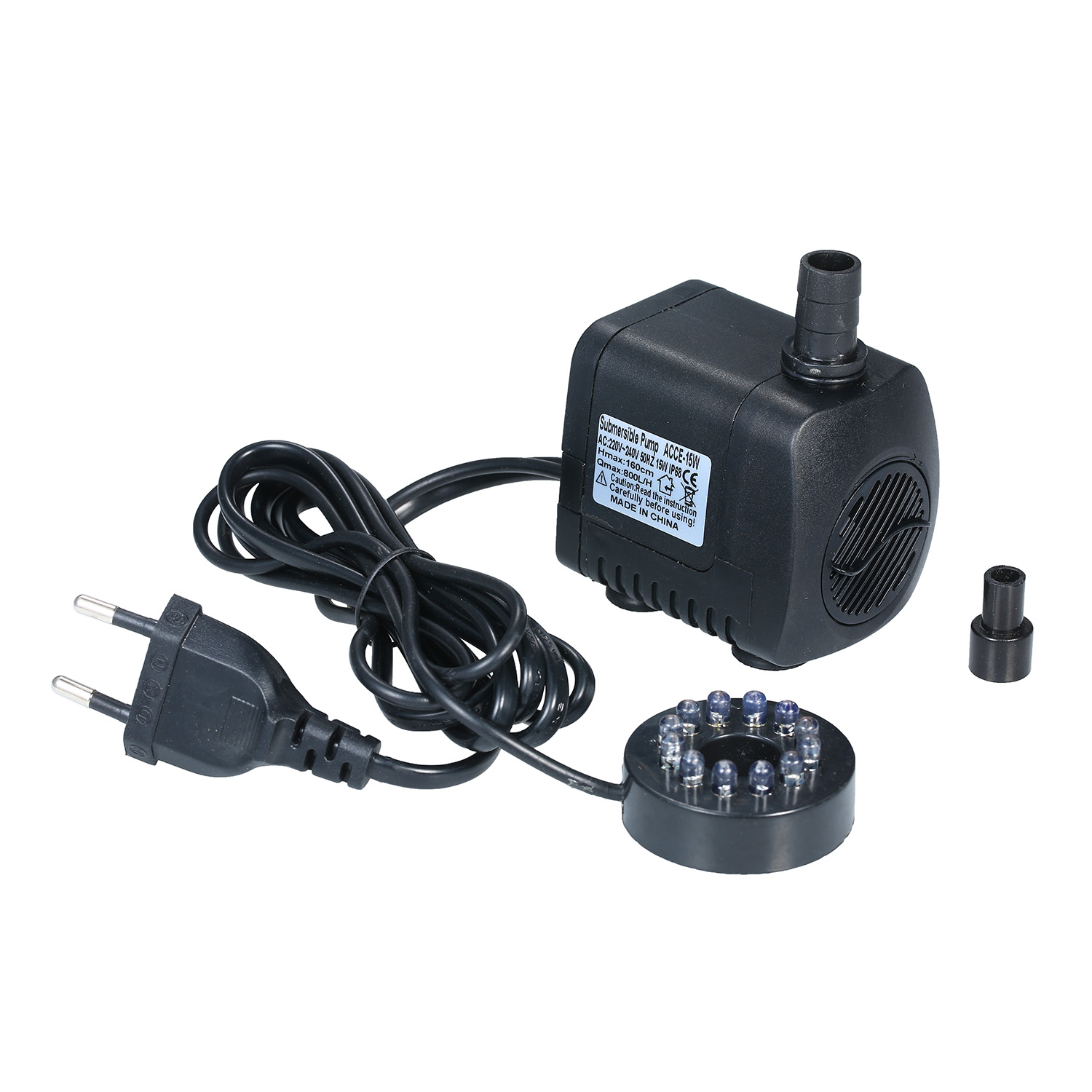Aquarium Marine Lights - Bomba submersível com luz led, 800l/h,