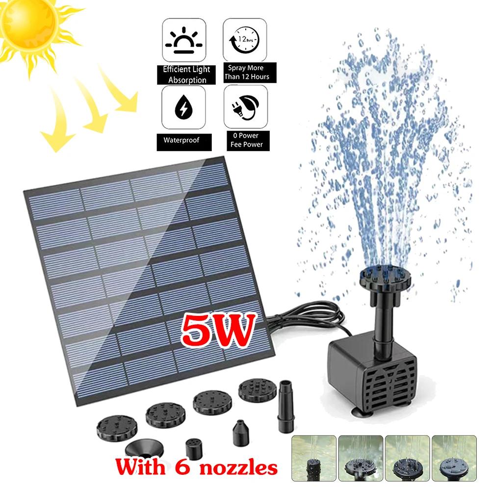 Marine Aquarium - Bomba de água solar com 6