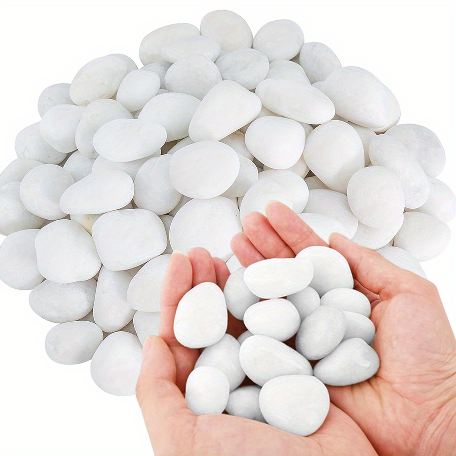 Marine Fish Tank - 200/400g branco alto polido seixos naturais