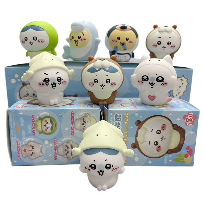 8 peças/caixa Figuras Kawaii C - Marine Fish Tank avaliação e preço
