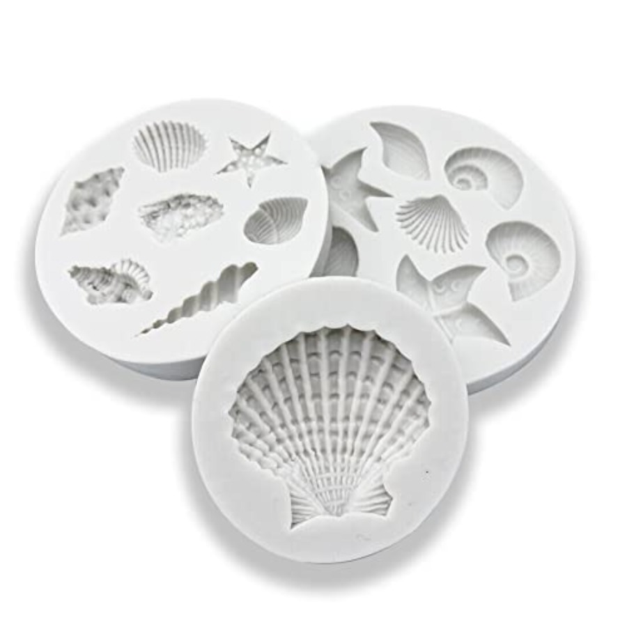Conjunto de 3 Moldes de Silico - Marine Coral avaliação e preço
