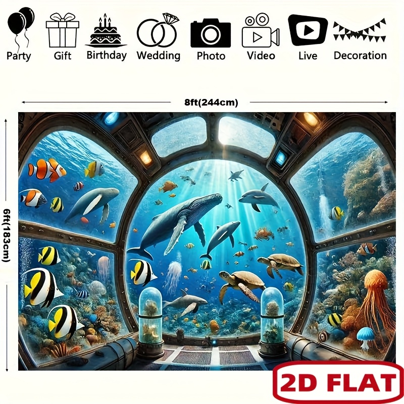 Tapeçaria 2D com Impressão Pla - Ocean Aquarium avaliação e preço