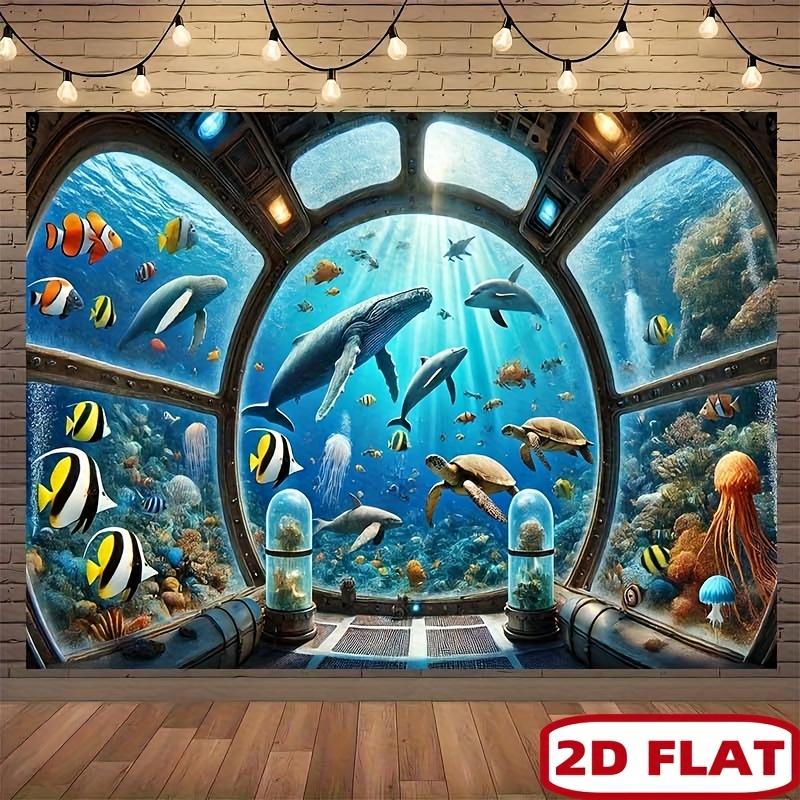 Tapeçaria 2D com Impressão Pla - Ocean Aquarium avaliação e preço