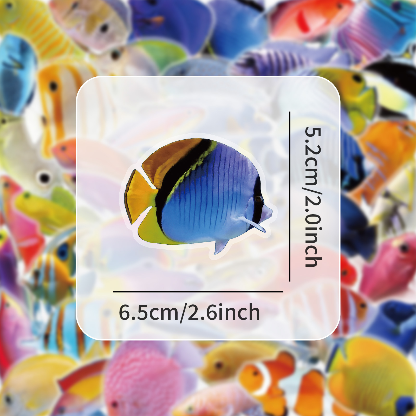 50-100PCS Adesivos Transparent - Marine Coral avaliação e preço